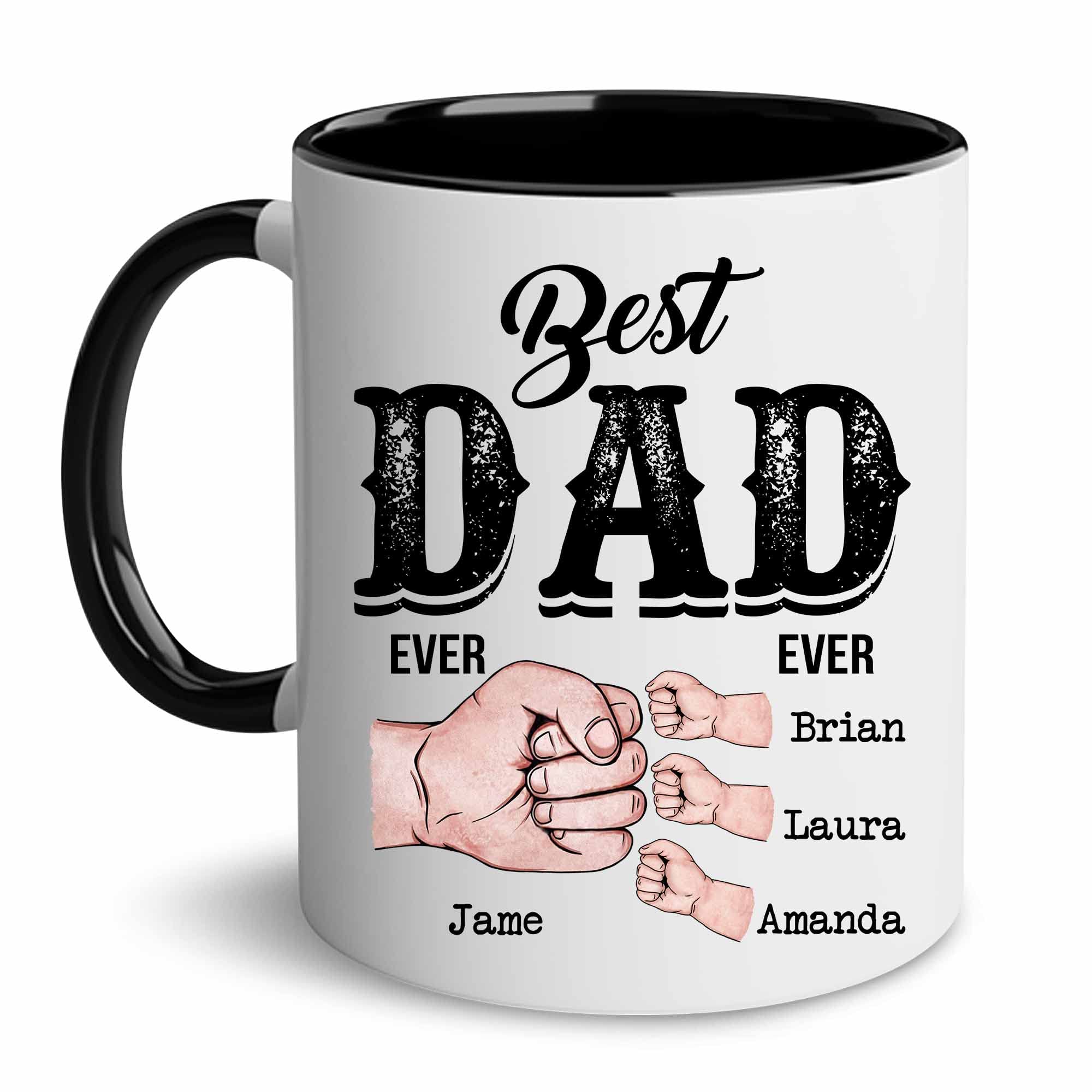 Dad Mugs カード Amazon.com: WHIDOBE Personalized Dad Mug (3 Kids) Custom 11oz 15oz